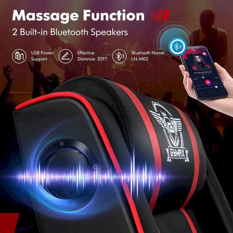 Massage-Gaming-Sessel, PU-Kunstleder, Einsitzer-Liegesofa