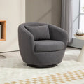 Fauteuil tonneau pivotant gris de 37.2 avec rangement