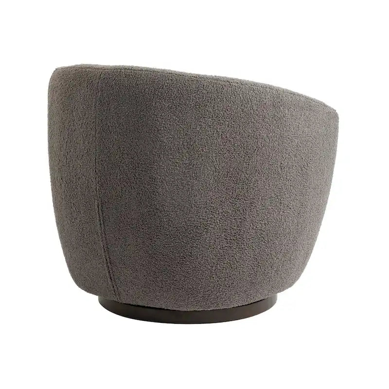 Fauteuil tonneau pivotant gris de 37.2 avec rangement