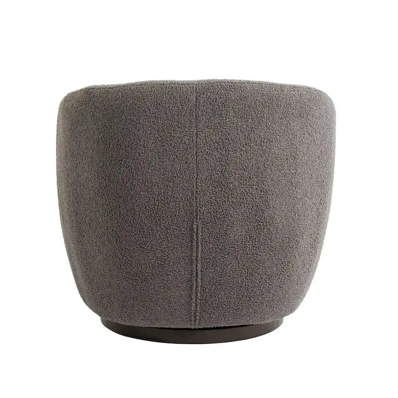 Fauteuil tonneau pivotant gris de 37.2 avec rangement