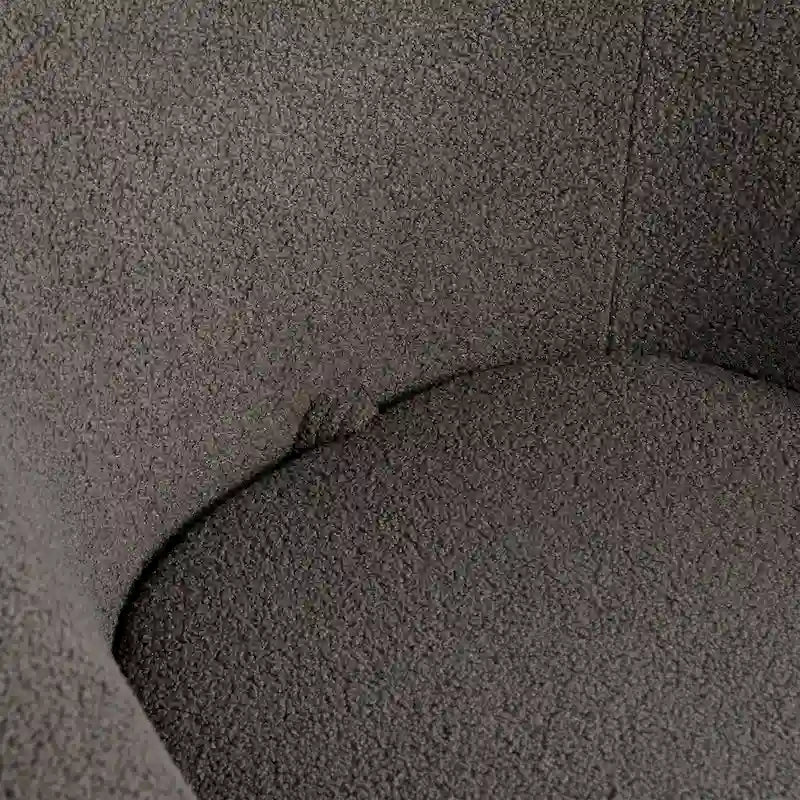 Fauteuil tonneau pivotant gris de 37.2 avec rangement