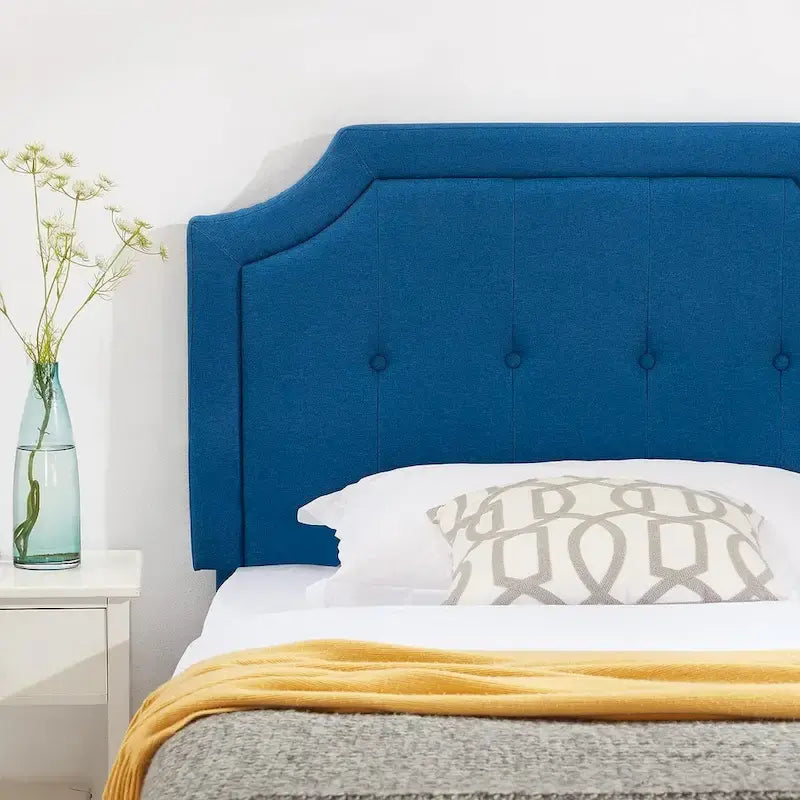 Upholstered Platform Bed Frame with Adjustable Headboard