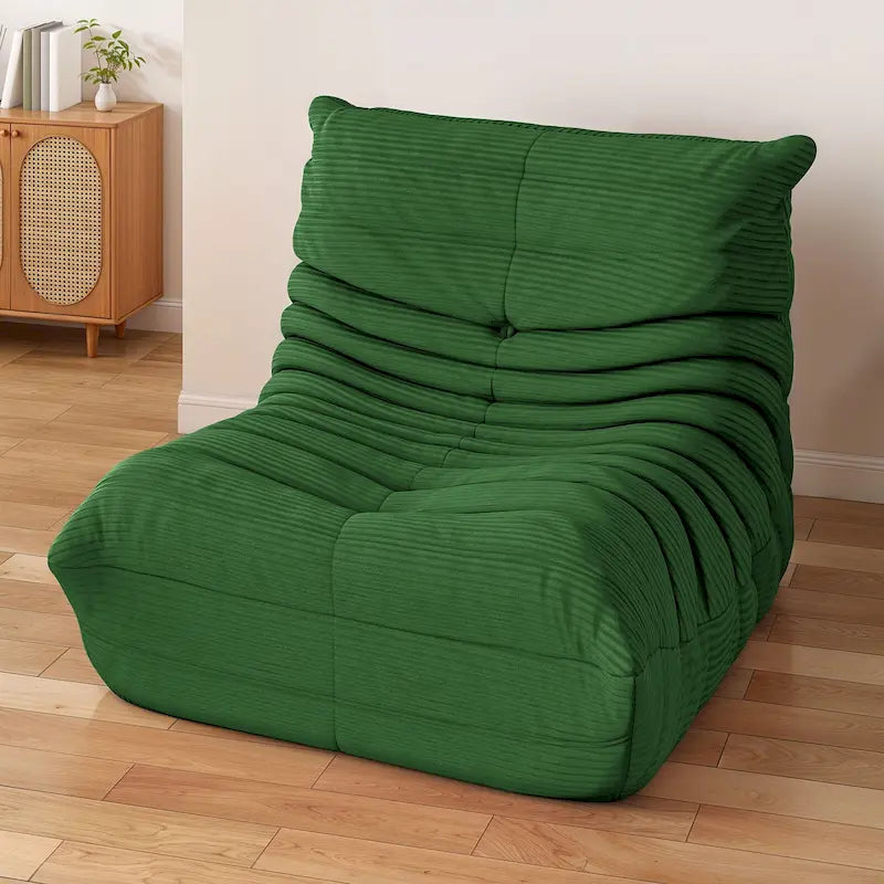 Sitzsack-Sessel als Einzelsofa mit Memory-Schaum, bequemes Bodensofa für Erwachsene und Kinder
