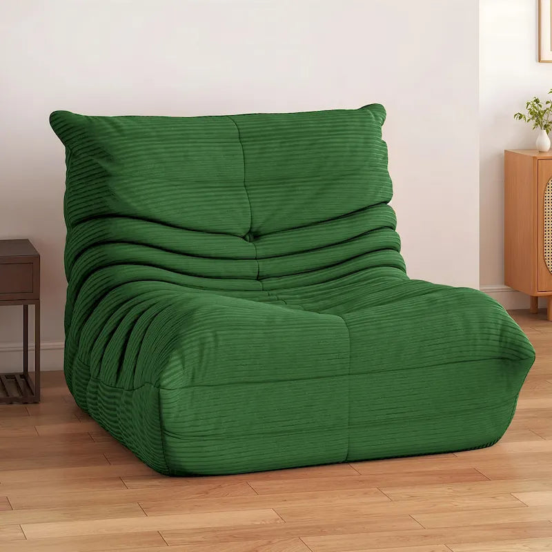 Sitzsack-Sessel als Einzelsofa mit Memory-Schaum, bequemes Bodensofa für Erwachsene und Kinder