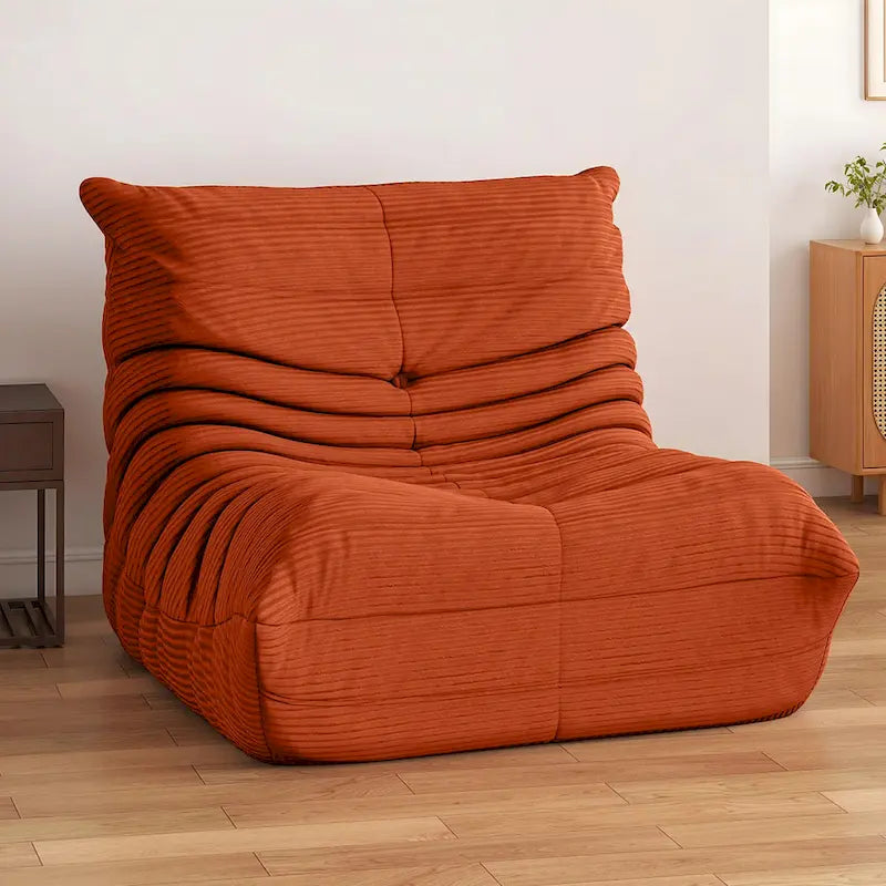Sitzsack-Sessel als Einzelsofa mit Memory-Schaum, bequemes Bodensofa für Erwachsene und Kinder