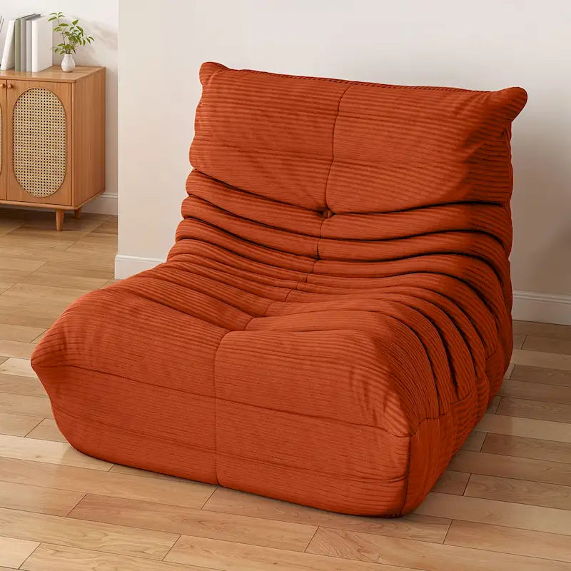 Sitzsack-Sessel als Einzelsofa mit Memory-Schaum, bequemes Bodensofa für Erwachsene und Kinder