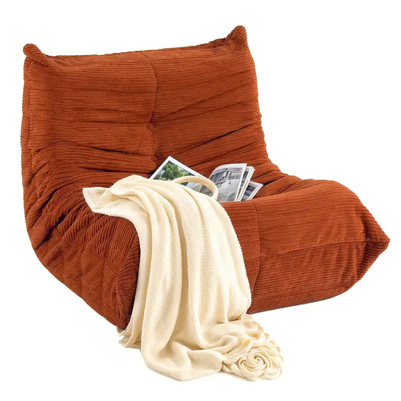 Sitzsack-Sessel als Einzelsofa mit Memory-Schaum, bequemes Bodensofa für Erwachsene und Kinder