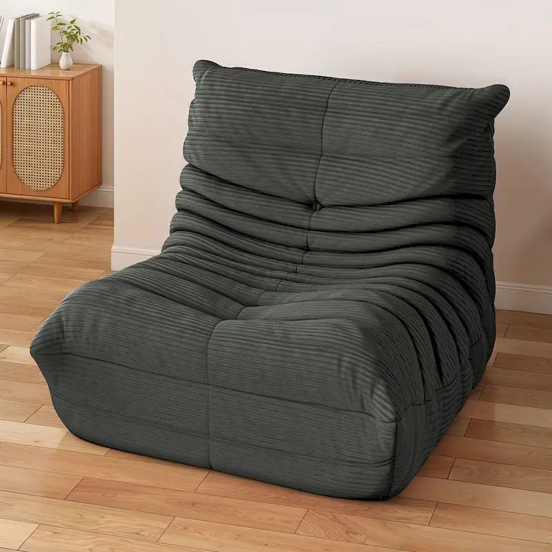 Sitzsack-Sessel als Einzelsofa mit Memory-Schaum, bequemes Bodensofa für Erwachsene und Kinder