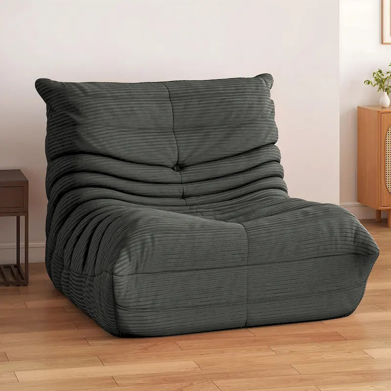 Sitzsack-Sessel als Einzelsofa mit Memory-Schaum, bequemes Bodensofa für Erwachsene und Kinder