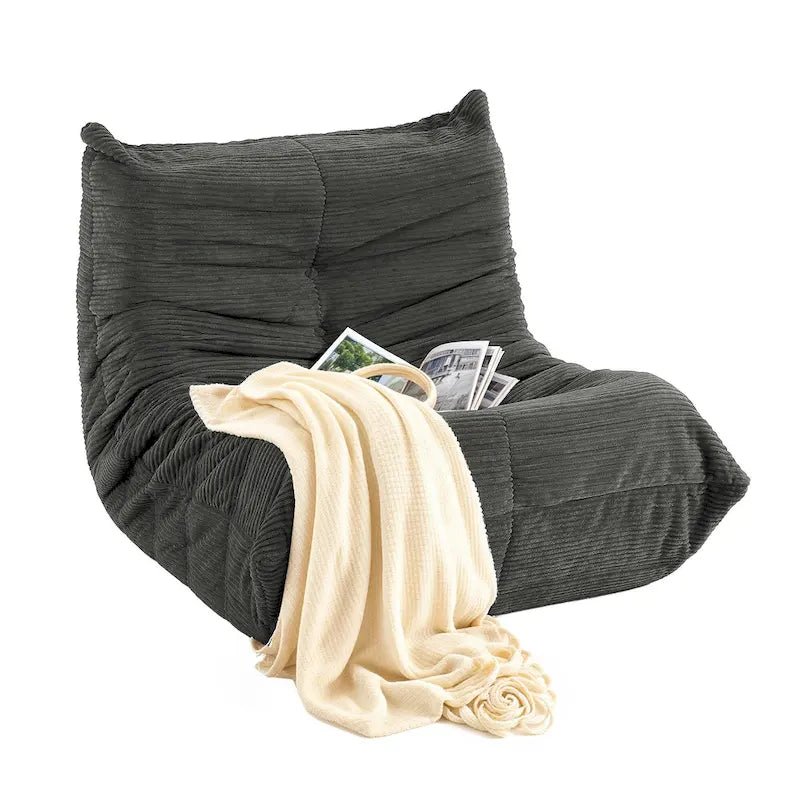 Sitzsack-Sessel als Einzelsofa mit Memory-Schaum, bequemes Bodensofa für Erwachsene und Kinder