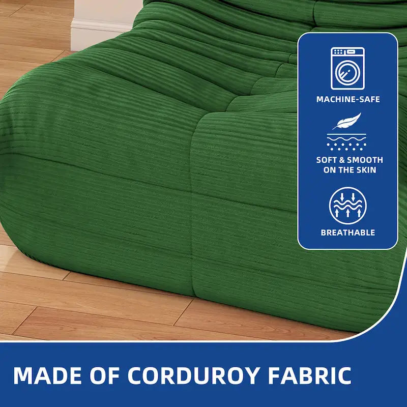 Sitzsack-Sessel als Einzelsofa mit Memory-Schaum, bequemes Bodensofa für Erwachsene und Kinder