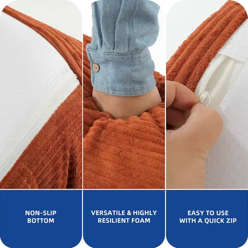 Sitzsack-Sessel als Einzelsofa mit Memory-Schaum, bequemes Bodensofa für Erwachsene und Kinder
