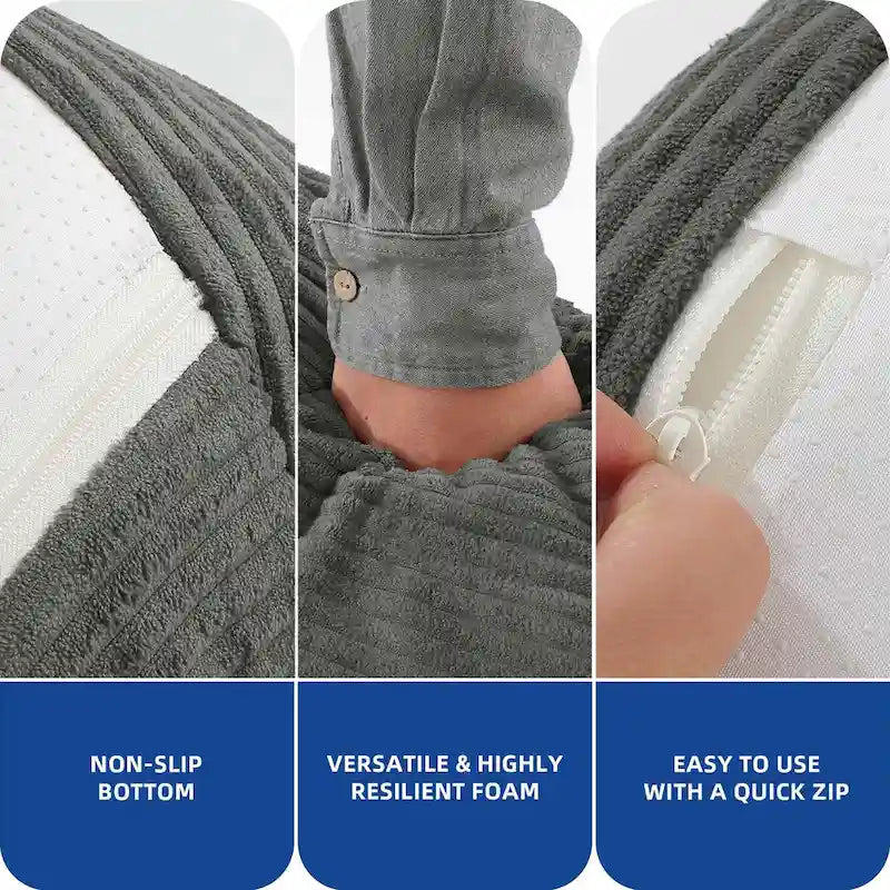 Sitzsack-Sessel als Einzelsofa mit Memory-Schaum, bequemes Bodensofa für Erwachsene und Kinder