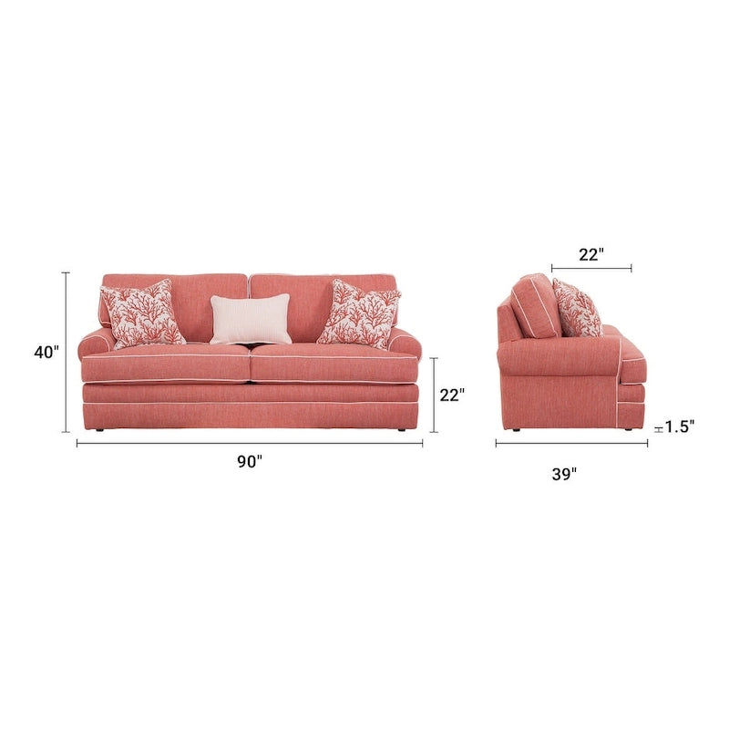 American Furniture Classics Coral Springs Sofa mit drei passenden Kissen