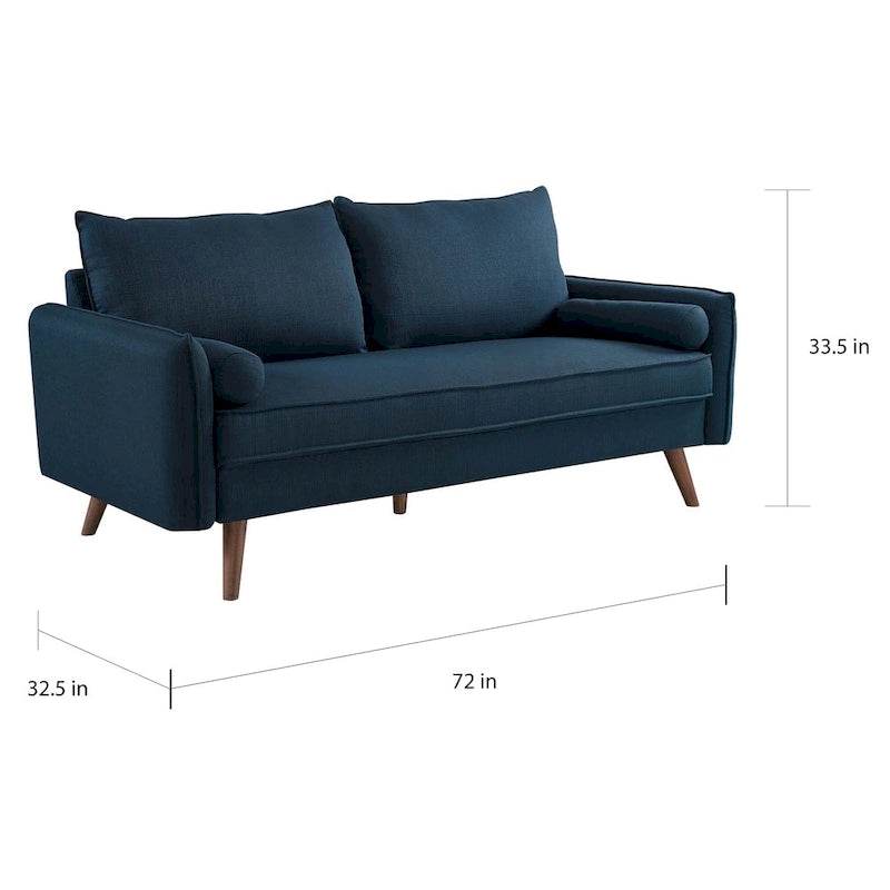 Canapé en tissu rembourré - 32.5L x 72W x 33.5H