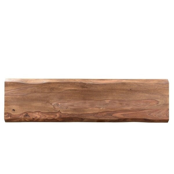Banc artisanal en bois de sheesham à bord naturel de 50 (Inde) - 50 x 16 x 18