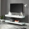 Moderner 60-Zoll-TV-Schrank aus Glas mit 1 Fach und 1 Schublade