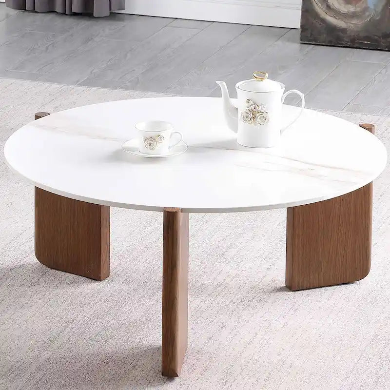 Somette Helida Sintered Stone Top Cocktail Table