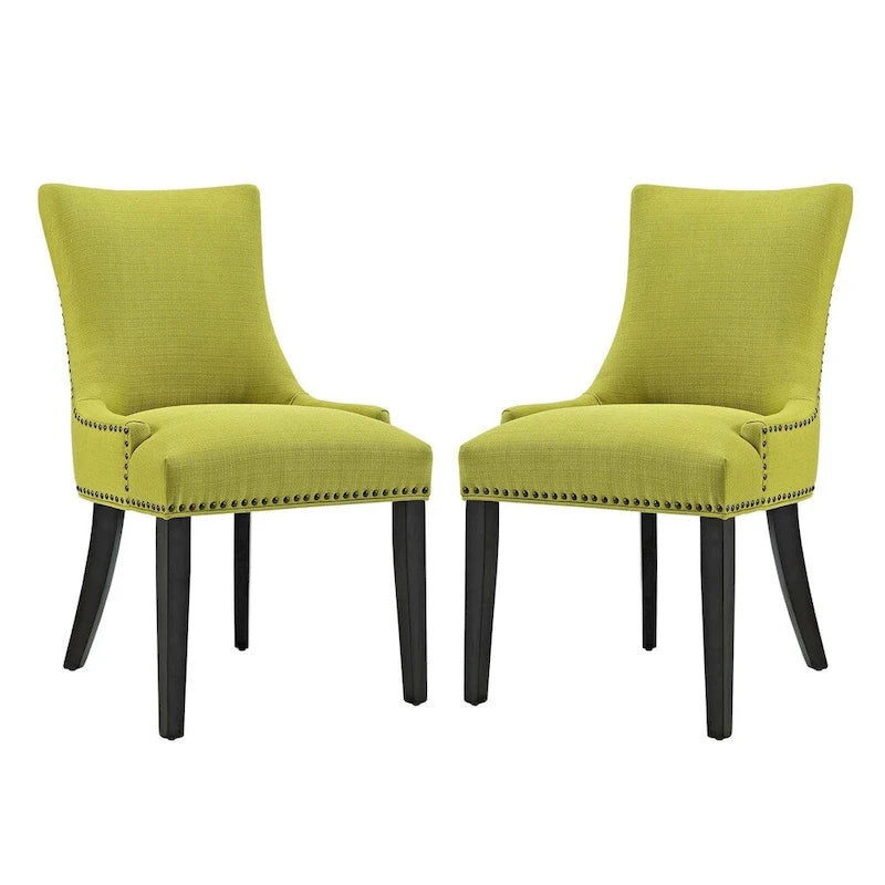 Ensemble de 2 chaises d'appoint en tissu pour salle à manger