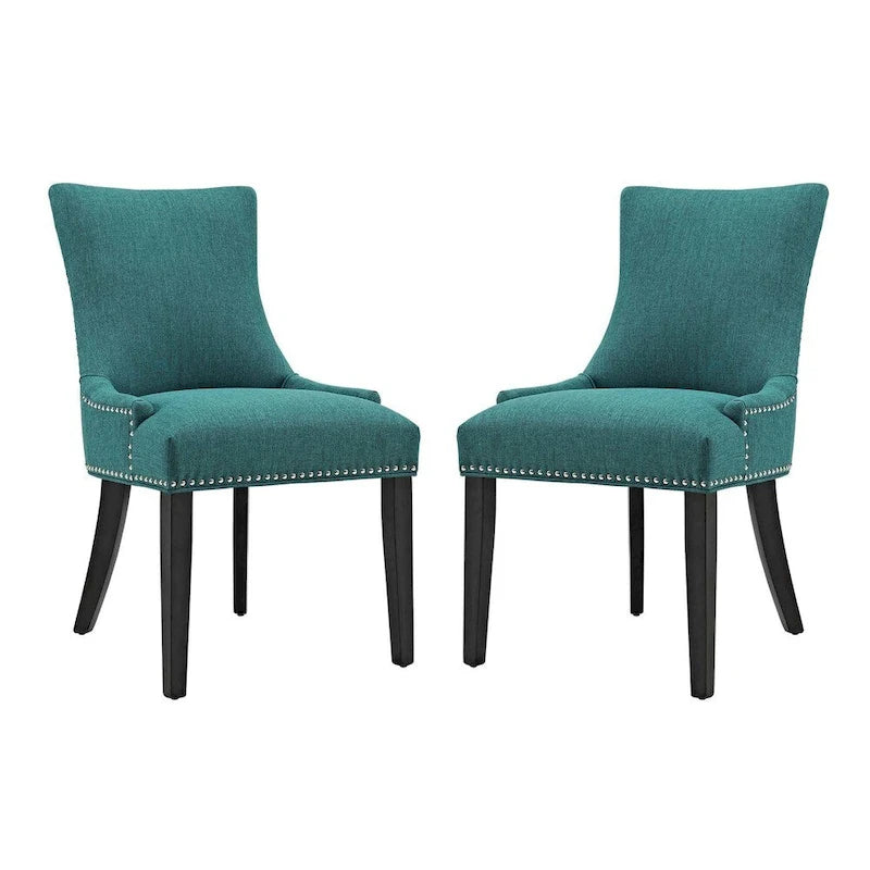 Ensemble de 2 chaises d'appoint en tissu pour salle à manger