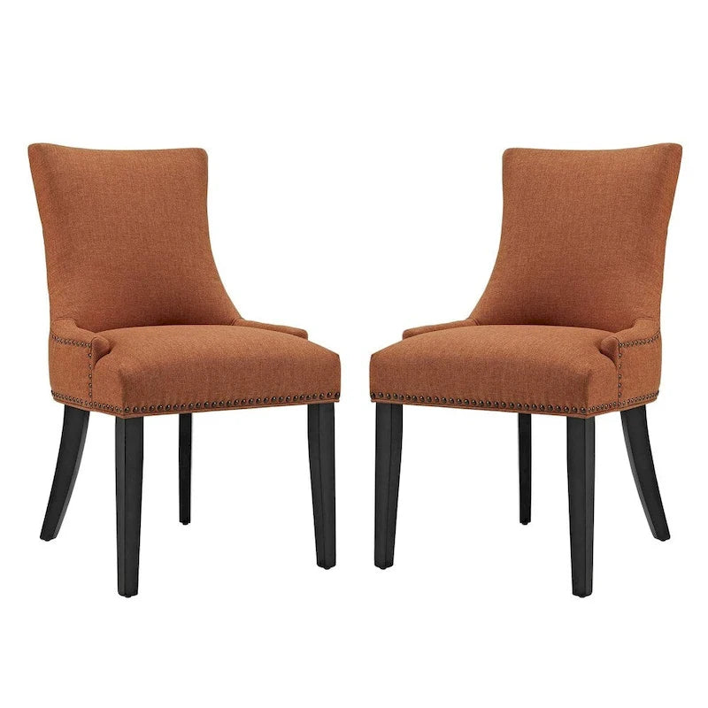 Ensemble de 2 chaises d'appoint en tissu pour salle à manger