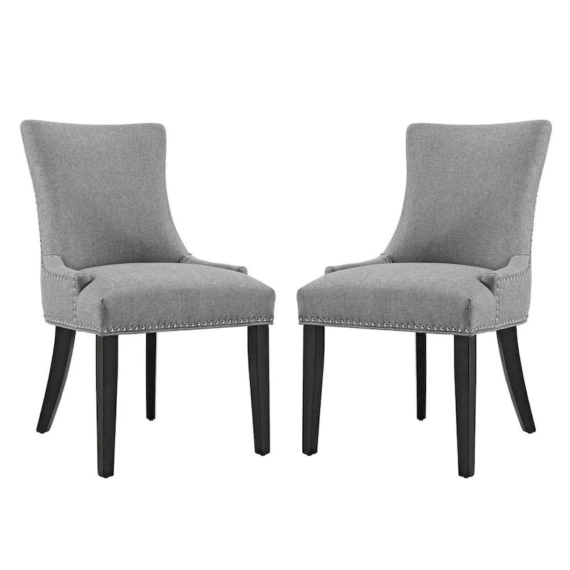 Ensemble de 2 chaises d'appoint en tissu pour salle à manger