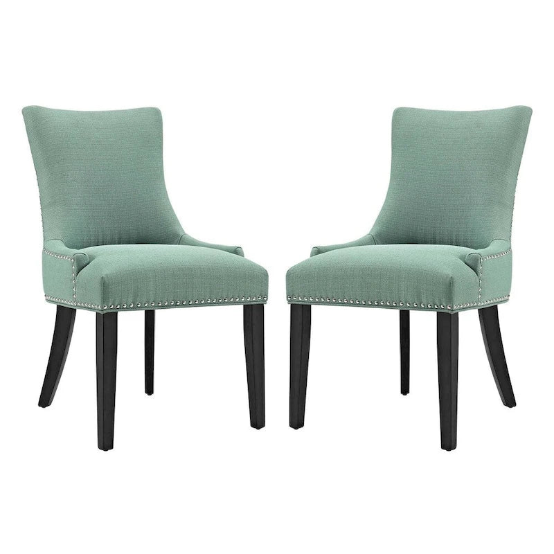 Ensemble de 2 chaises d'appoint en tissu pour salle à manger
