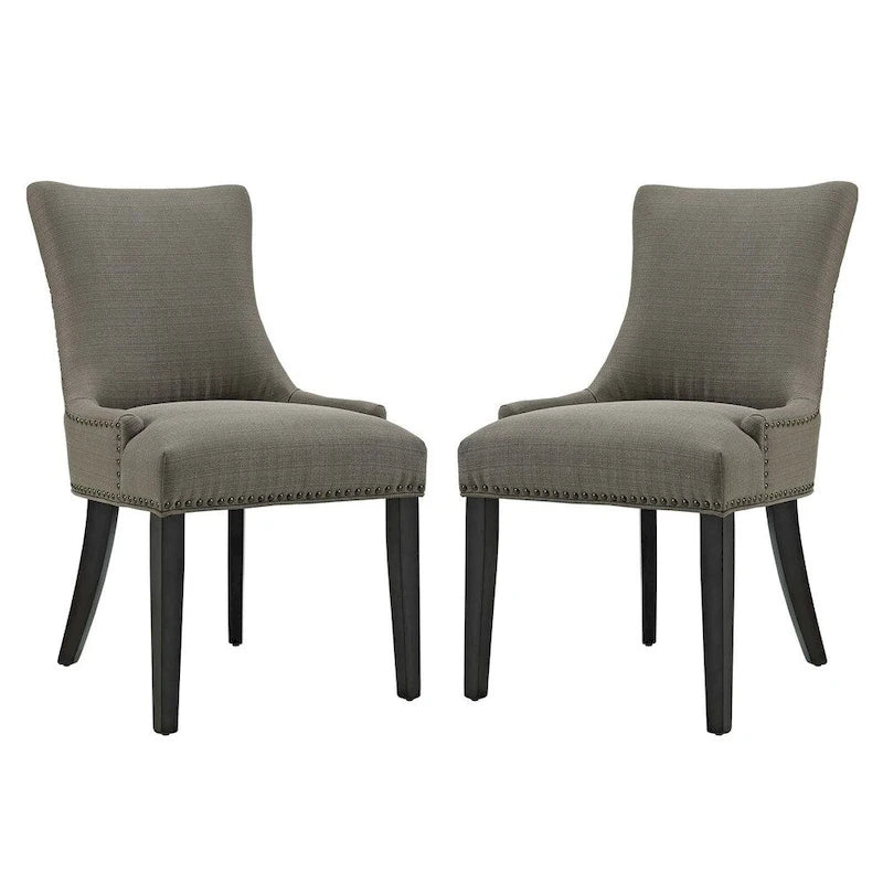 Ensemble de 2 chaises d'appoint en tissu pour salle à manger