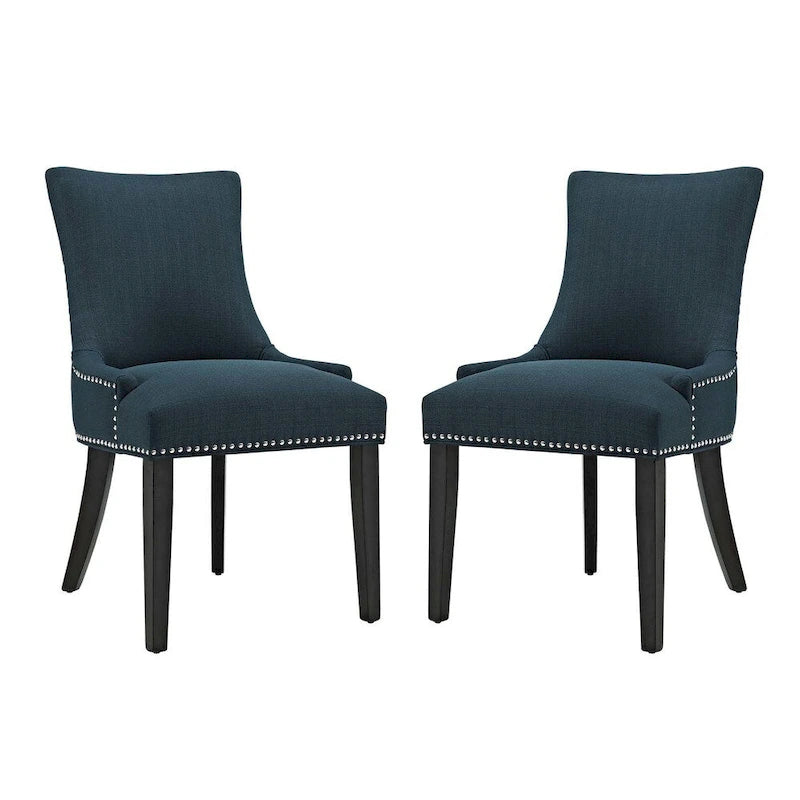 Ensemble de 2 chaises d'appoint en tissu pour salle à manger