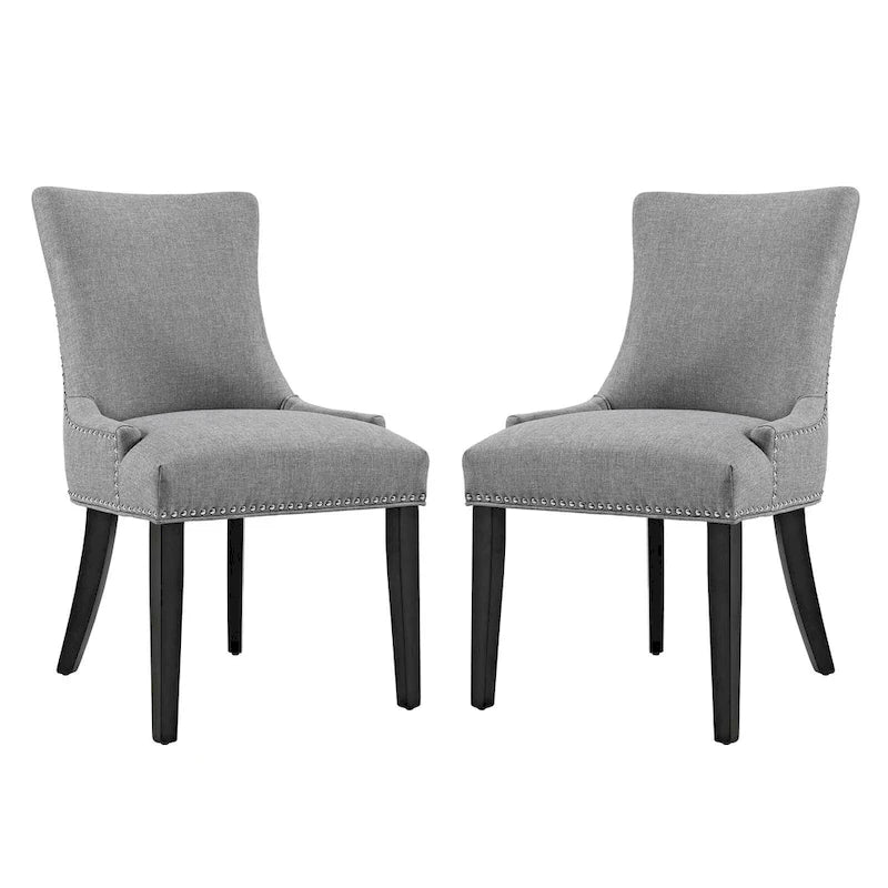 Ensemble de 2 chaises d'appoint en tissu pour salle à manger