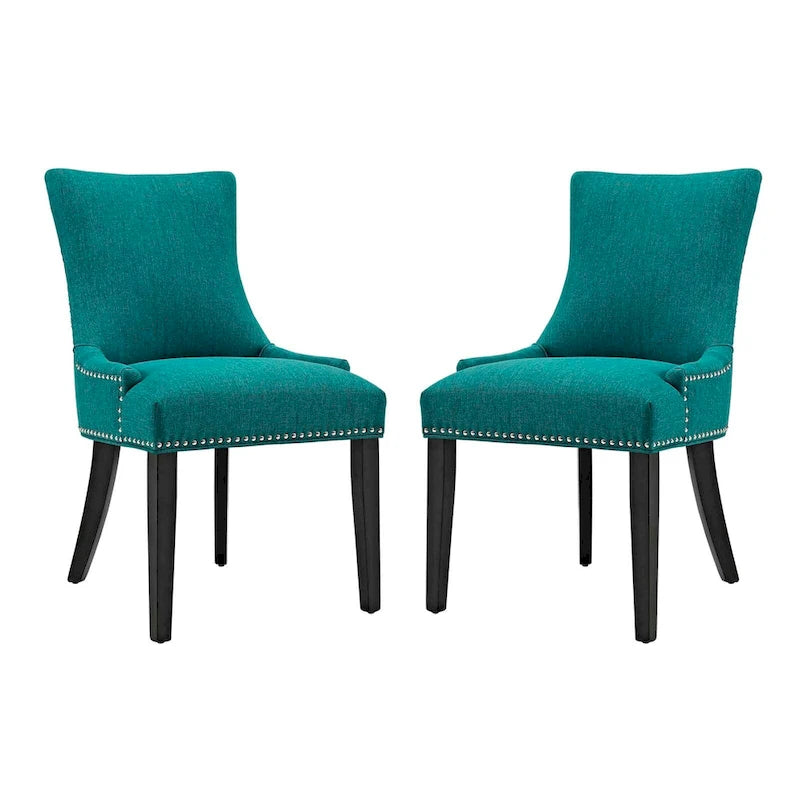 Ensemble de 2 chaises d'appoint en tissu pour salle à manger