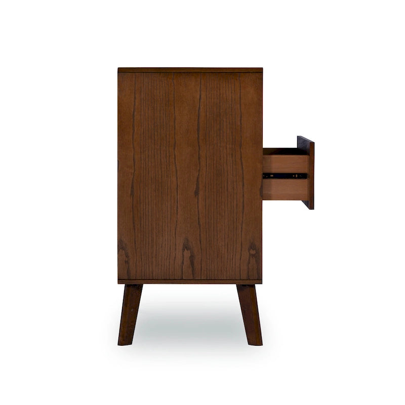 Commode en bois du milieu du siècle à 6 tiroirs