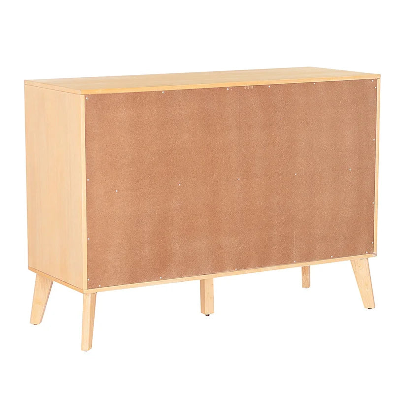 Commode en bois du milieu du siècle à 6 tiroirs