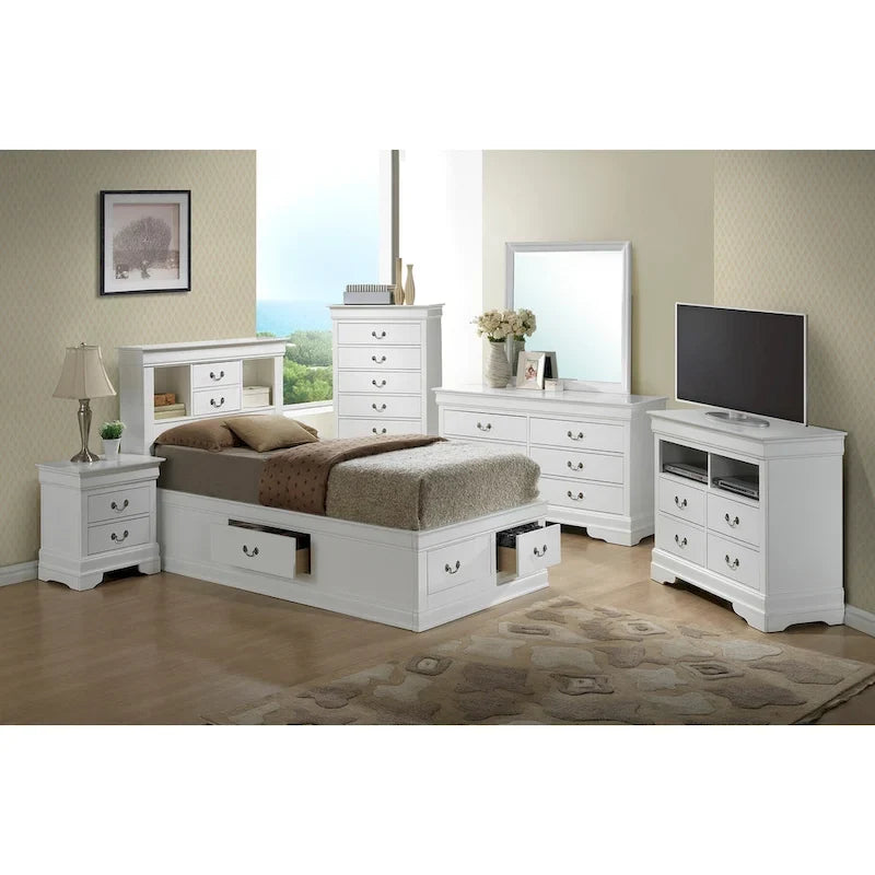 Einzelbett mit Stauraum und Plattformrahmen, 6 Stauraumschubladen