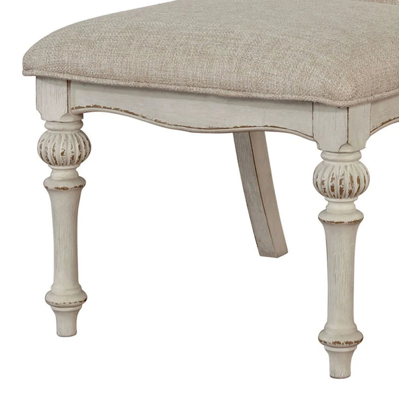 Esszimmerstühle im Landhausstil, Antikweiß (2er-Set)