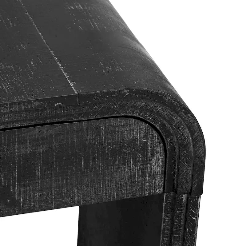 Table console à la silhouette rétro irrésistible : style ouvert, deux tiroirs supérieurs