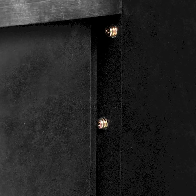 Table console à la silhouette rétro irrésistible : style ouvert, deux tiroirs supérieurs