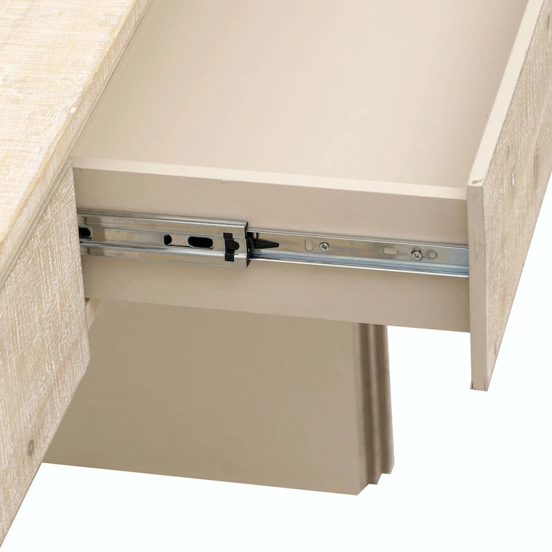 Table console à la silhouette rétro irrésistible : style ouvert, deux tiroirs supérieurs