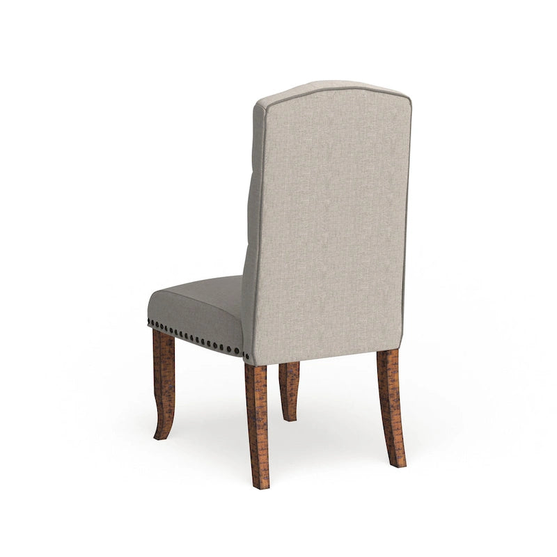 Cordova Farmhouse Tufted Fabric Dining Chairs (Set of 2)