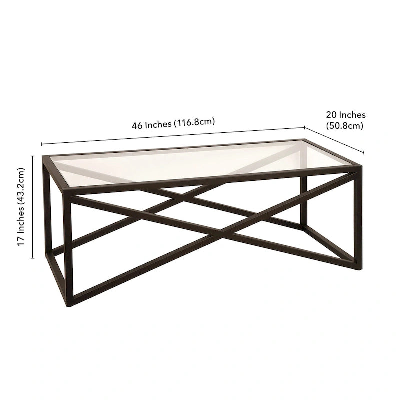 Table basse Silver Orchid en bronze noirci
