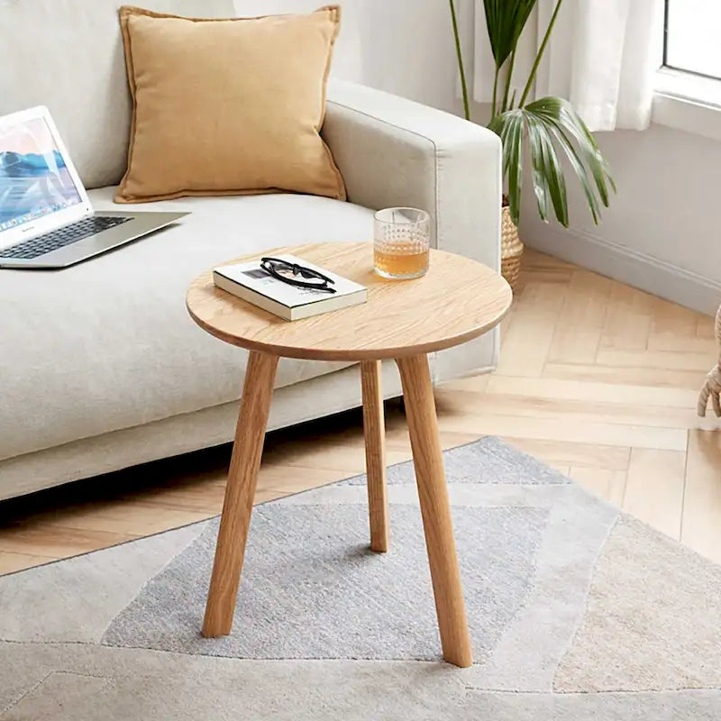 Small Round End Table Side Table