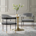 Fauteuil de salle à manger moderne et confortable Lia en bouclé