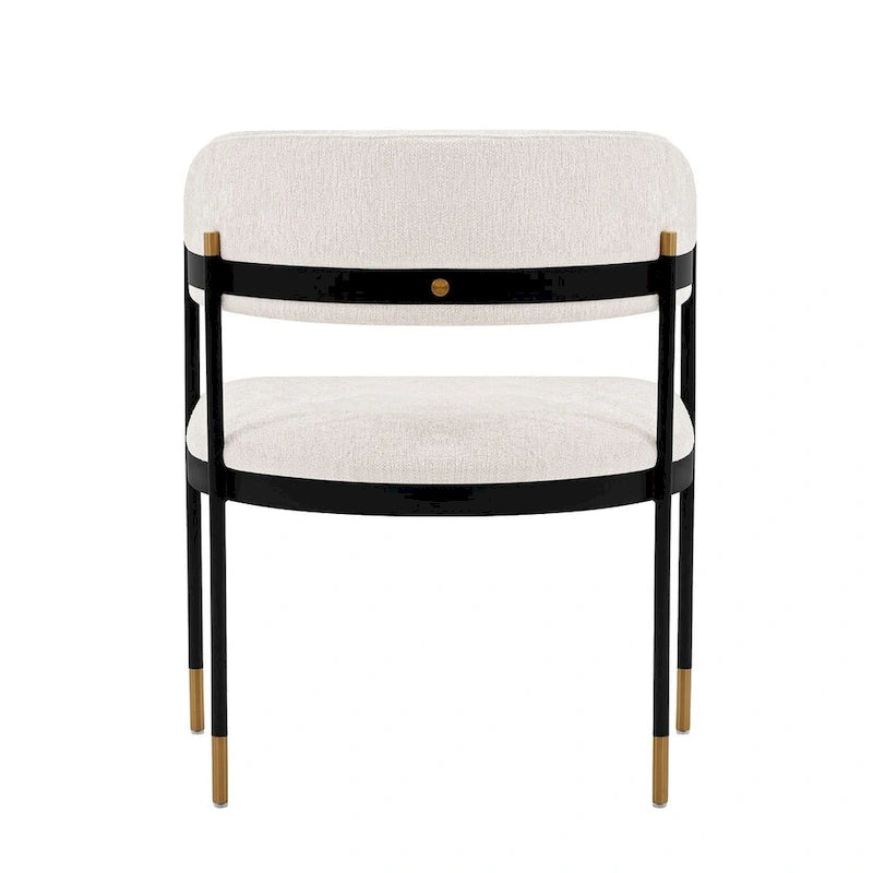 Fauteuil de salle à manger moderne et confortable Lia en bouclé