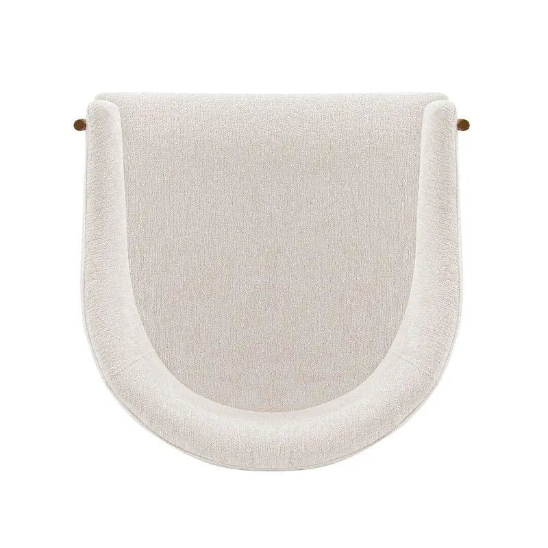 Fauteuil de salle à manger moderne et confortable Lia en bouclé