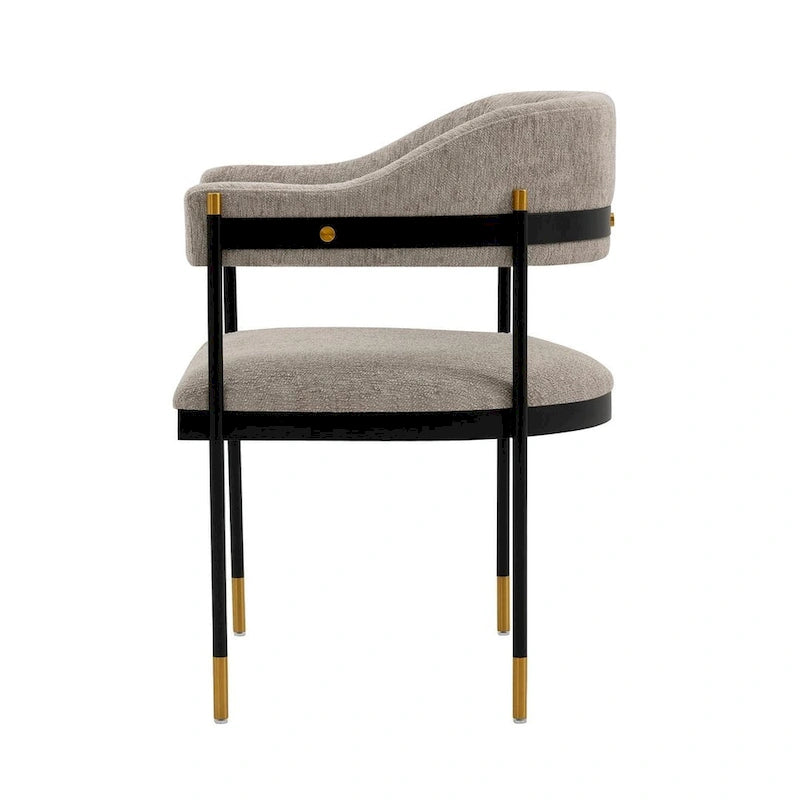 Fauteuil de salle à manger moderne et confortable Lia en bouclé