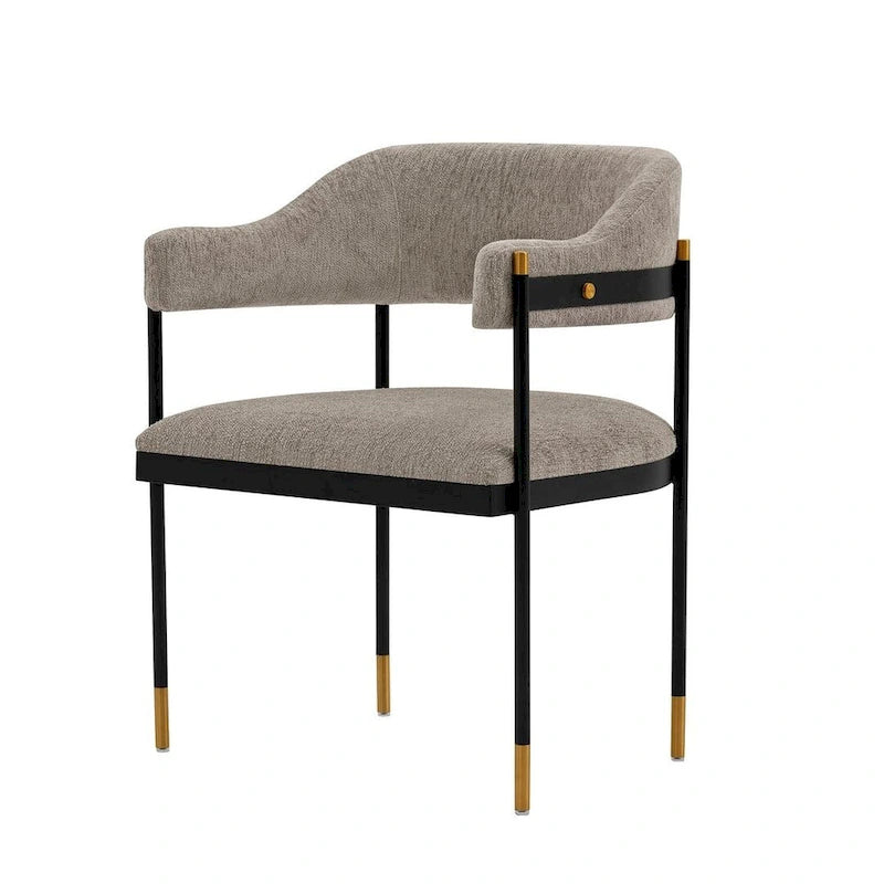 Fauteuil de salle à manger moderne et confortable Lia en bouclé