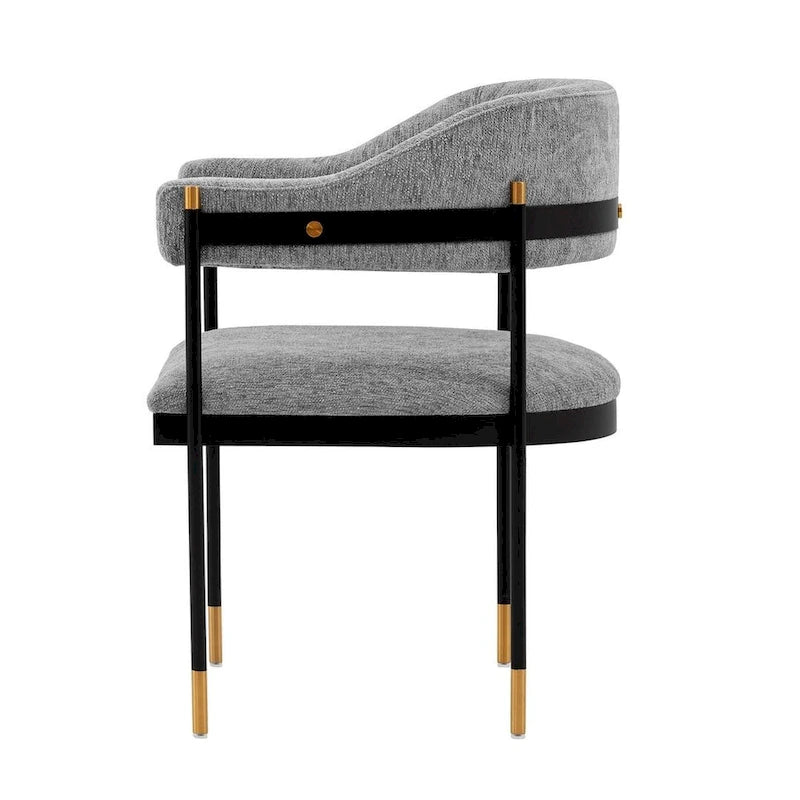 Fauteuil de salle à manger moderne et confortable Lia en bouclé