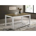 Pratto Brown Brushed and Off White Rectangular Dining Table