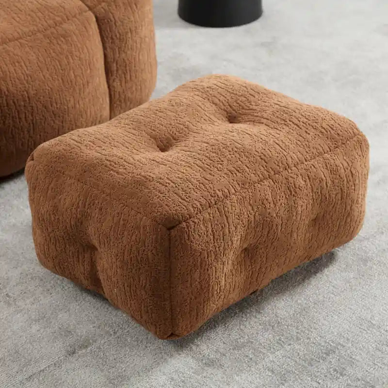 Comfortable Bean Bag for Adults and Children, Super Soft Lazy Sofa Chair with Foam and Ottoman