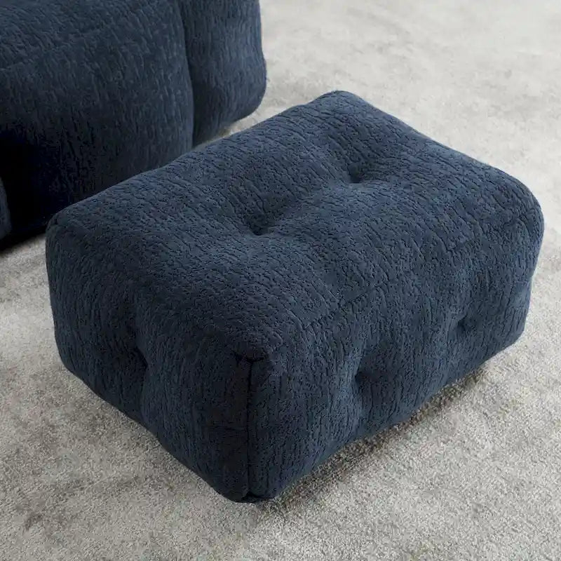 Comfortable Bean Bag for Adults and Children, Super Soft Lazy Sofa Chair with Foam and Ottoman